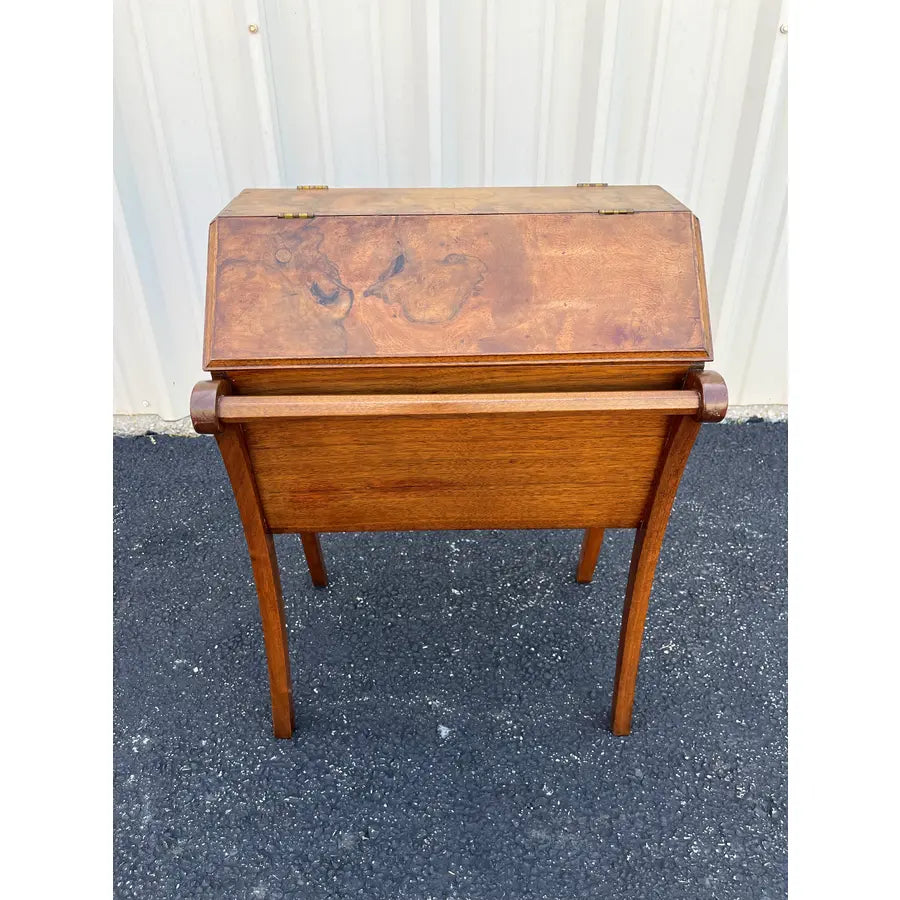 Antique Walnut and Burlwood Dough Box or Storage Table