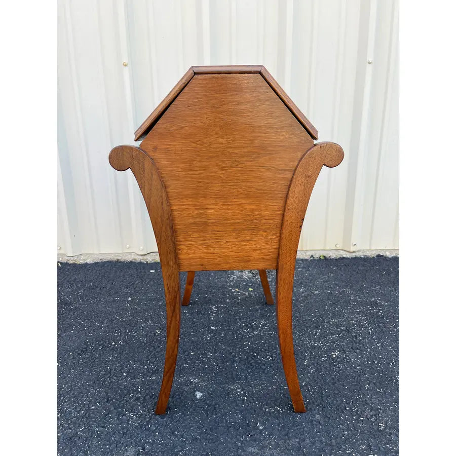 Antique Walnut and Burlwood Dough Box or Storage Table