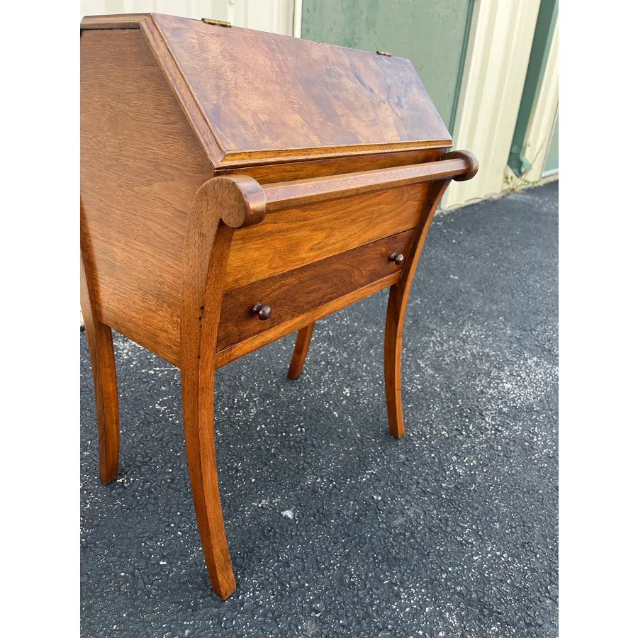 Antique Walnut and Burlwood Dough Box or Storage Table
