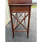 Asian Style Burnt Bamboo Roll Top Desk