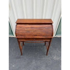 Asian Style Burnt Bamboo Roll Top Desk