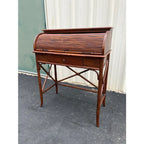 Asian Style Burnt Bamboo Roll Top Desk