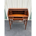 Asian Style Burnt Bamboo Roll Top Desk
