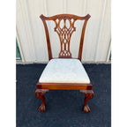 Ball and Claw Foot Chippendale Mahogany Dining Chairs- Set of 10- Circa 1980