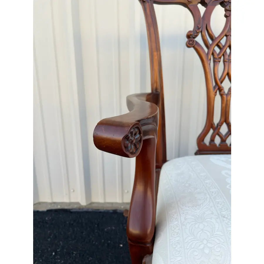 Ball and Claw Foot Chippendale Mahogany Dining Chairs- Set of 10- Circa 1980