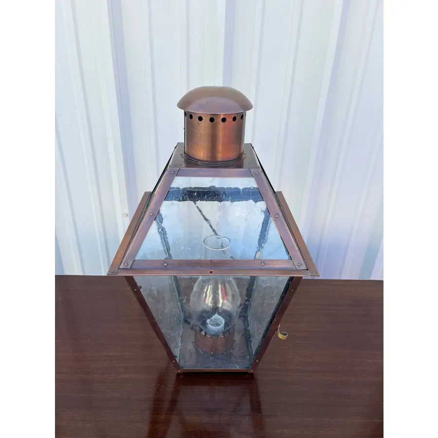 Bevolo French Quarter Outdoor Copper Wall-Mount Lanterns - A Pair