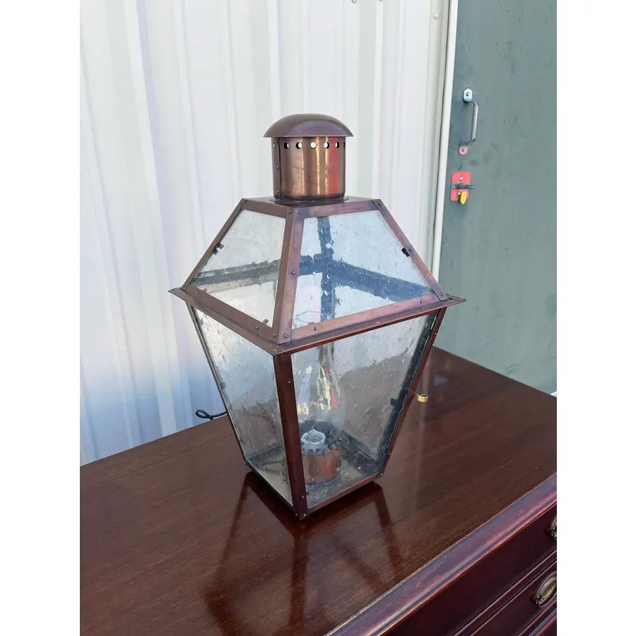 Bevolo French Quarter Outdoor Copper Wall-Mount Lanterns - A Pair