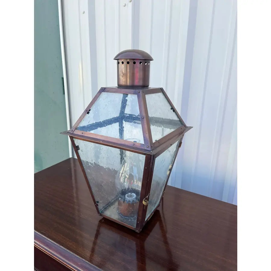 Bevolo French Quarter Outdoor Copper Wall-Mount Lanterns - A Pair