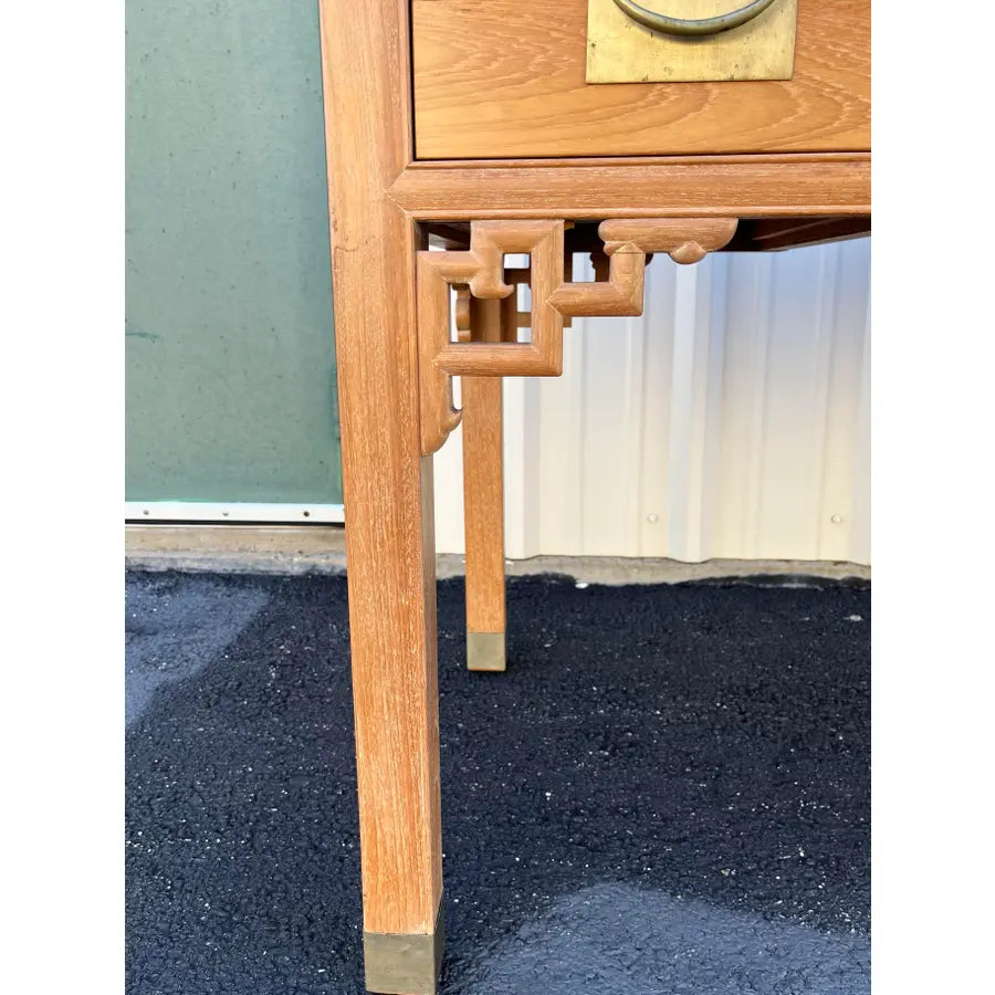Bleached Asian Writing Desk- Dynasty Furniture by Transorient- C. 1970