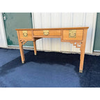 Bleached Asian Writing Desk- Dynasty Furniture by Transorient- C. 1970