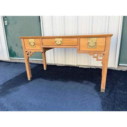 Bleached Asian Writing Desk- Dynasty Furniture by Transorient- C. 1970