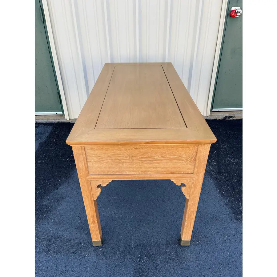Bleached Asian Writing Desk- Dynasty Furniture by Transorient- C. 1970