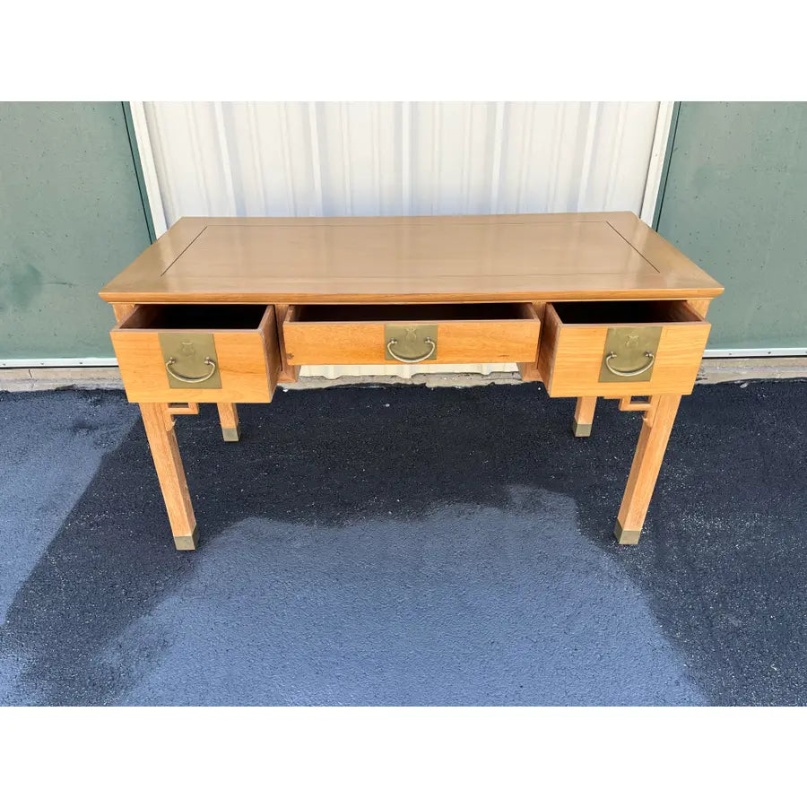 Bleached Asian Writing Desk- Dynasty Furniture by Transorient- C. 1970