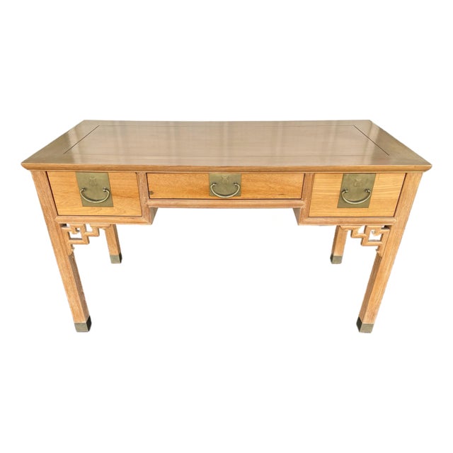 Bleached Asian Writing Desk- Dynasty Furniture by Transorient- C. 1970