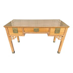 Bleached Asian Writing Desk- Dynasty Furniture by Transorient- C. 1970