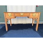 Bleached Asian Writing Desk- Dynasty Furniture by Transorient- C. 1970