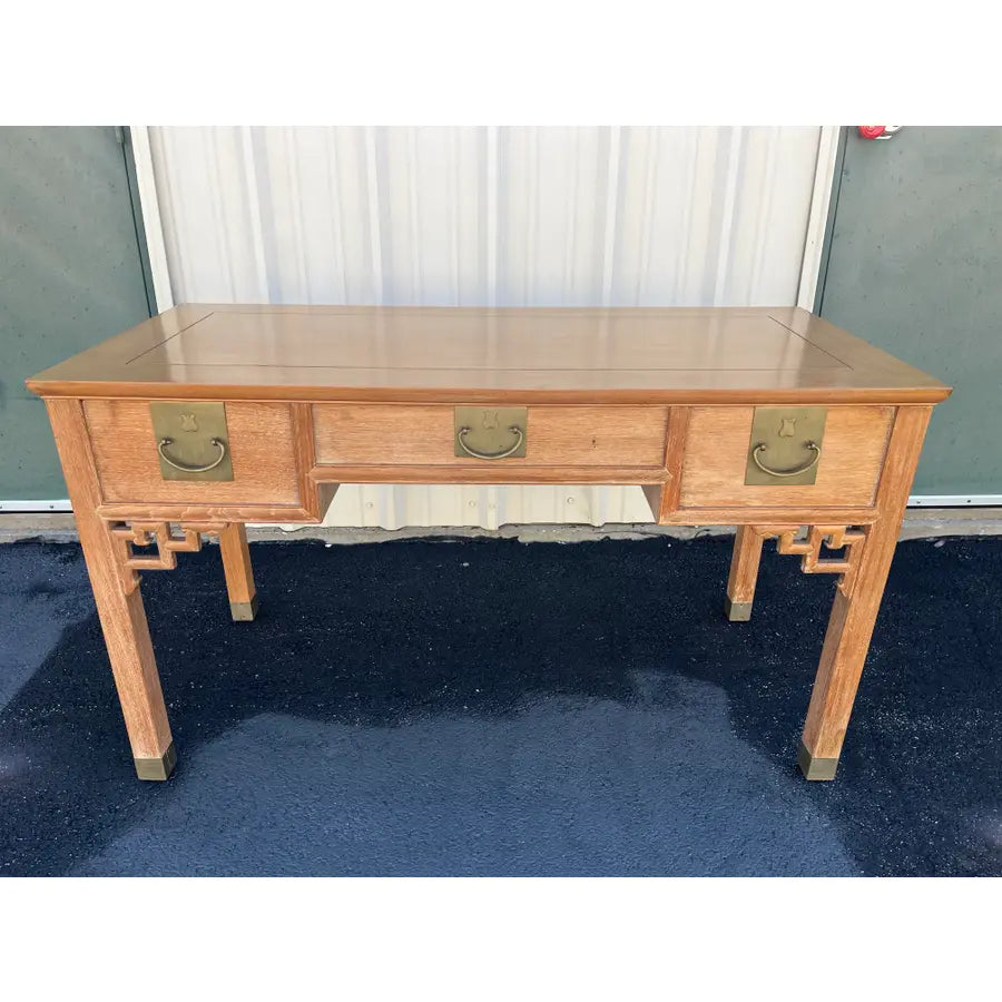 Bleached Asian Writing Desk- Dynasty Furniture by Transorient- C. 1970