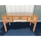 Bleached Asian Writing Desk- Dynasty Furniture by Transorient- C. 1970