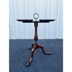 Brandt Queen Anne Mahogany Leather Top Double Wine Stand