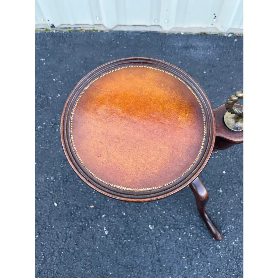 Brandt Queen Anne Mahogany Leather Top Double Wine Stand