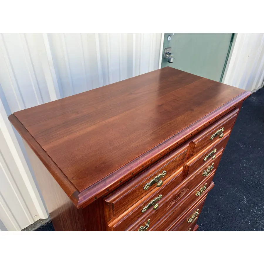 Broyhill Cherry 5-Drawer Tall Chest of Drawers