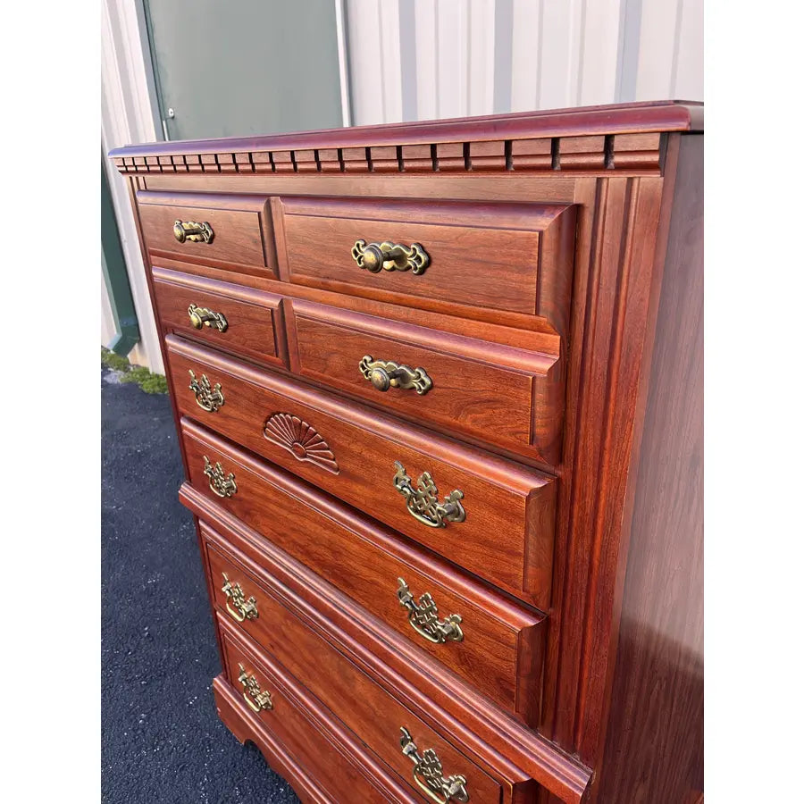 Broyhill Cherry 5-Drawer Tall Chest of Drawers
