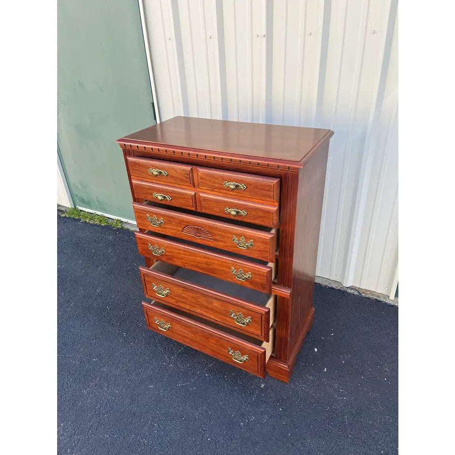 Broyhill Cherry 5-Drawer Tall Chest of Drawers