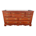 Broyhill Chippendale 7-Drawer Cherry Long Dresser