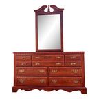 Broyhill Chippendale 7-Drawer Cherry Long Dresser