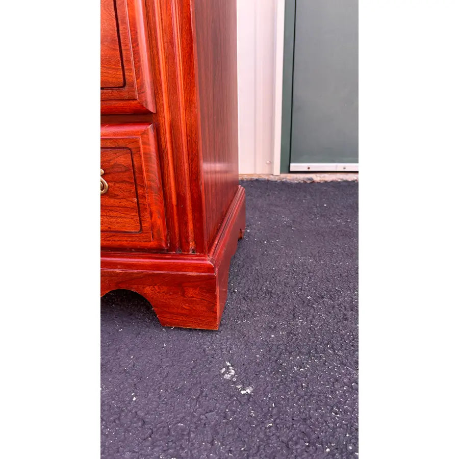 Broyhill Chippendale 7-Drawer Cherry Long Dresser