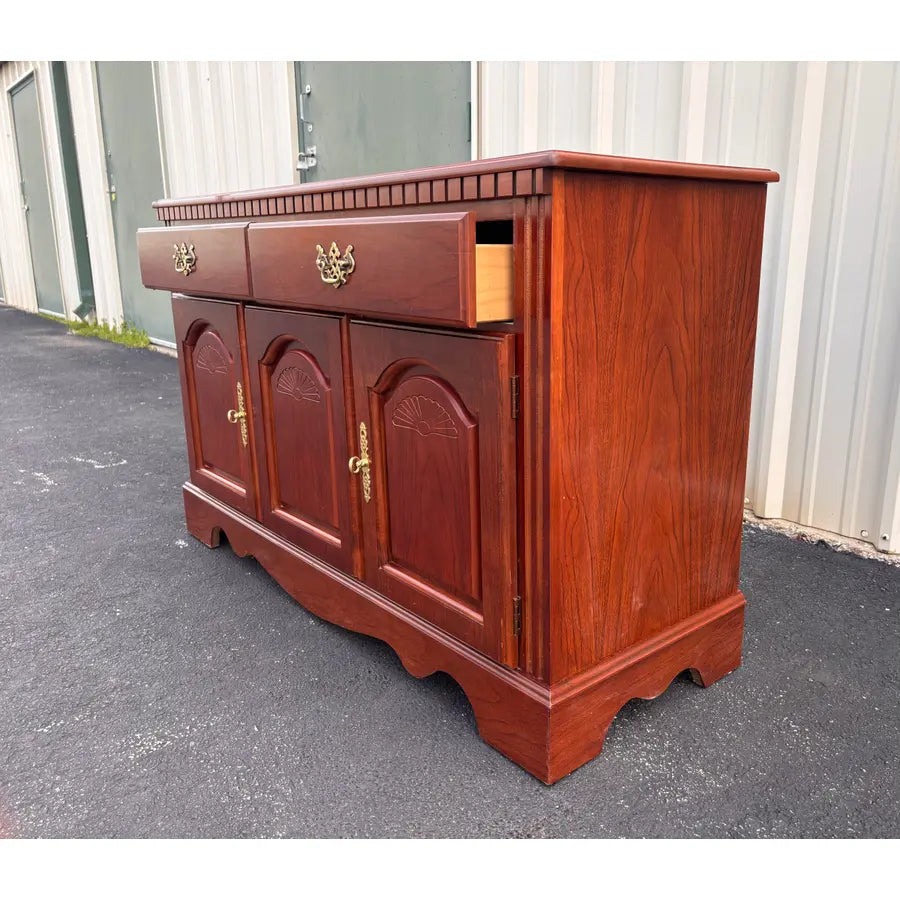 Broyhill Chippendale Style Cherry Sideboard Buffet