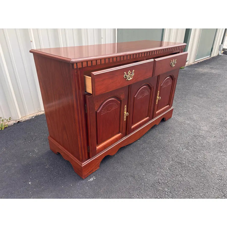 Broyhill Chippendale Style Cherry Sideboard Buffet
