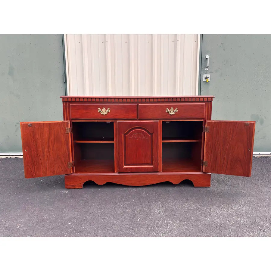 Broyhill Chippendale Style Cherry Sideboard Buffet