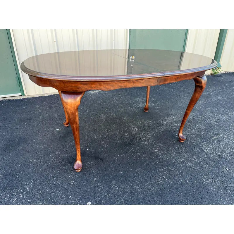 Broyhill Queen Anne Style Cherry Extension Dining Table