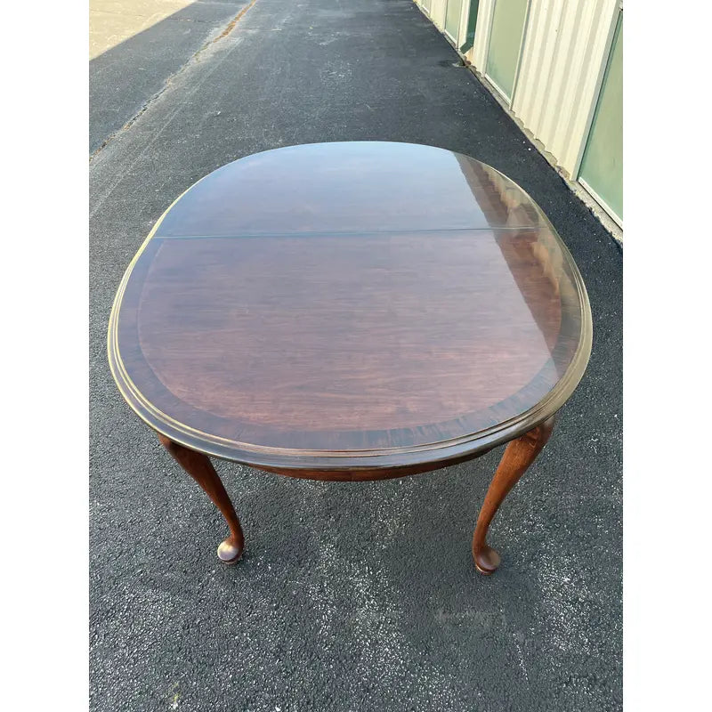 Broyhill Queen Anne Style Cherry Extension Dining Table
