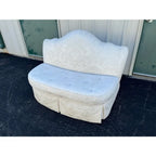 Century Furniture Down Filled Damask Silk Upholstered Tufted Loveseat