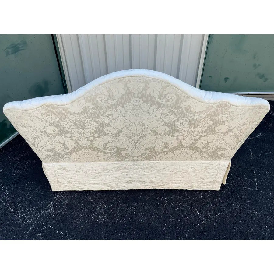 Century Furniture Down Filled Damask Silk Upholstered Tufted Loveseat
