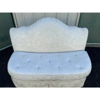 Century Furniture Down Filled Damask Silk Upholstered Tufted Loveseat