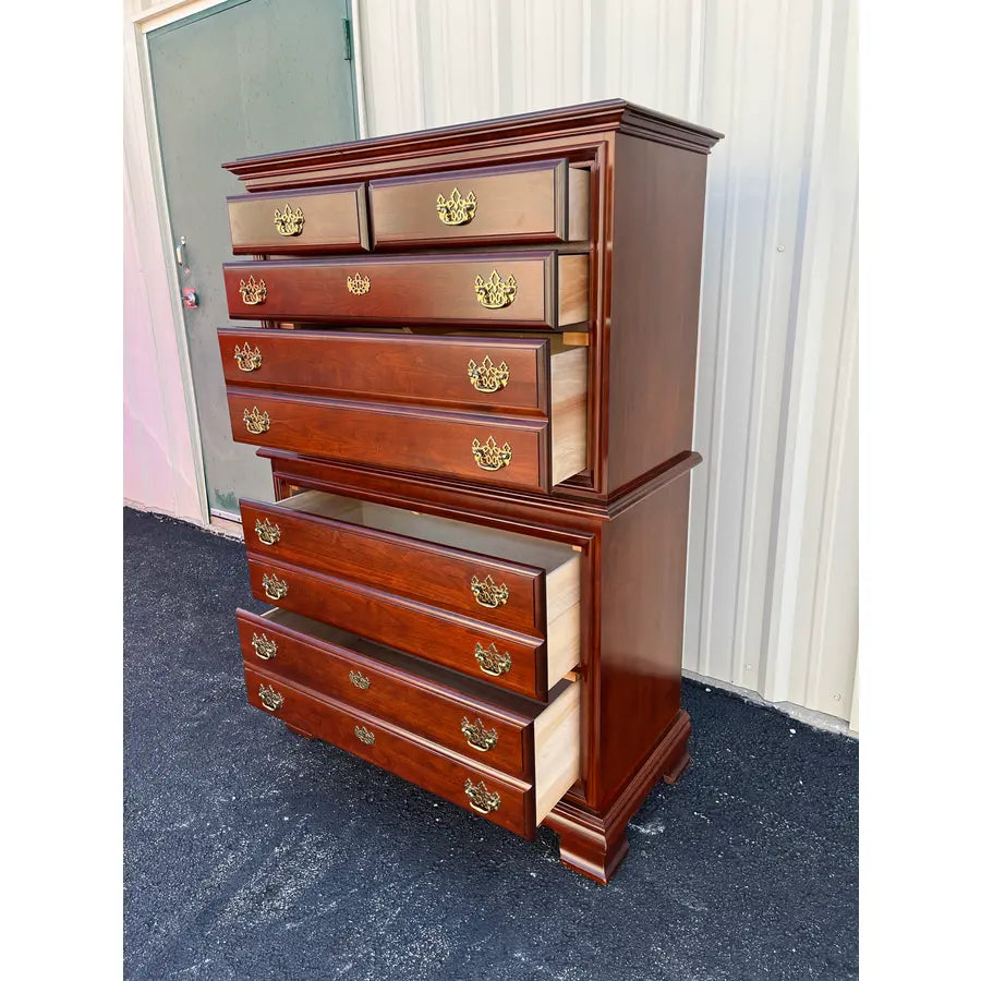 Cherry Chippendale 6-Drawer Cheat of Drawers