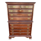 Cherry Chippendale 6-Drawer Cheat of Drawers