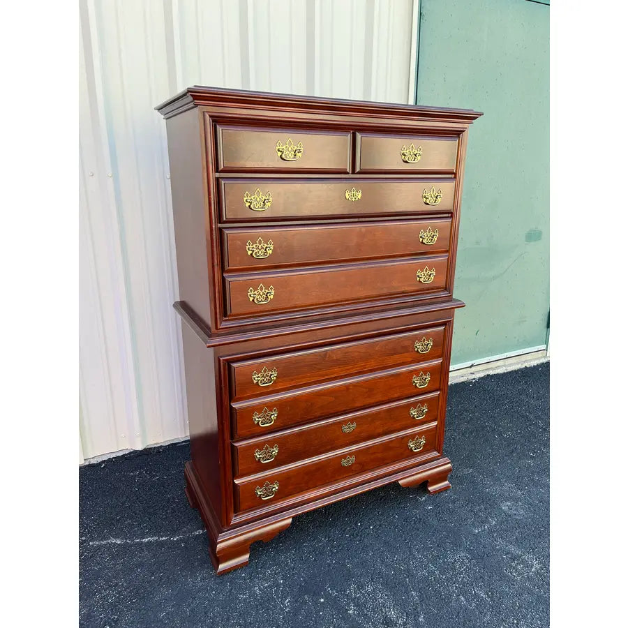 Cherry Chippendale 6-Drawer Cheat of Drawers