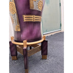 Chinoiserie Postmodern 4' Decorative Floor Vase and Stand by Artmax