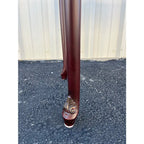 Chinoiserie Red Lacquer Floral Relief Side End Table