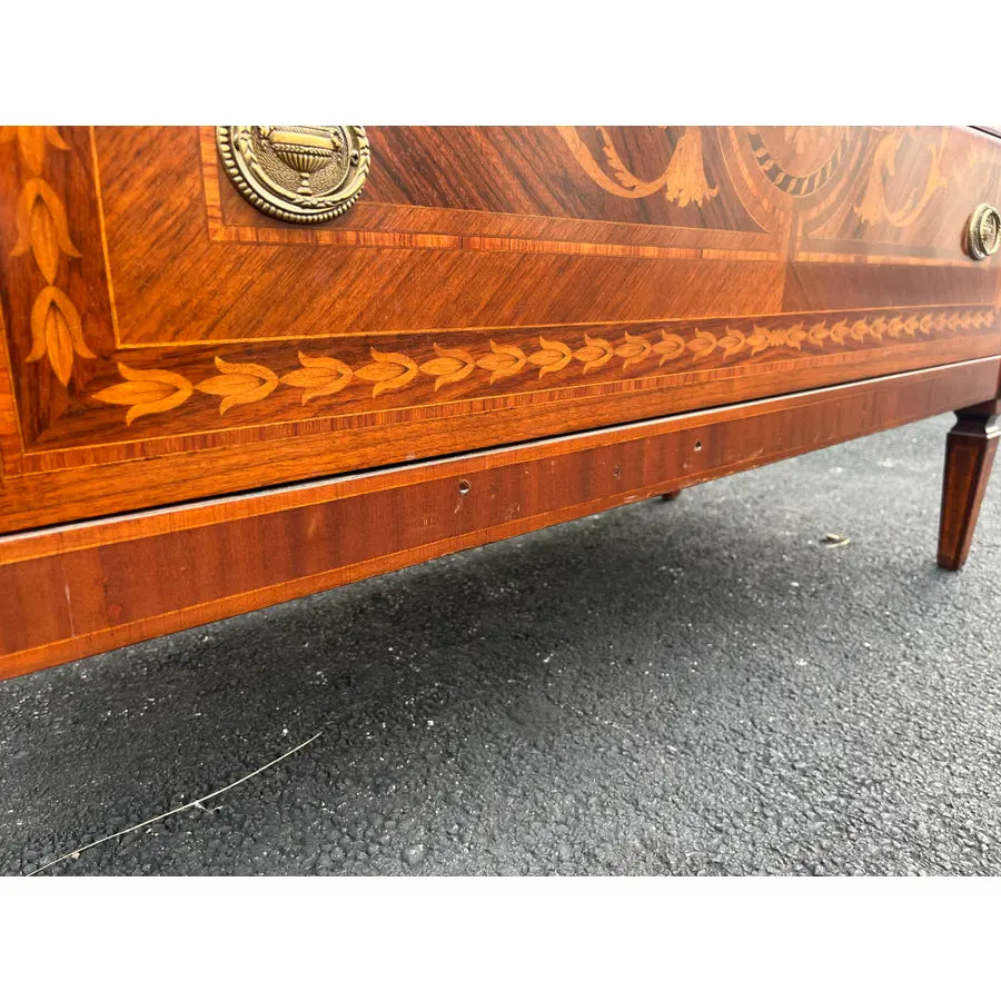 David Michael 18th Century Giuseppe Maggiolini Style Neoclassical Inlaid Chest of Drawers, Italy