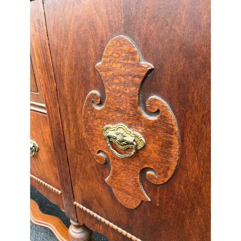Early 1900's American Two-Piece Bookshelf Hutch Unit
