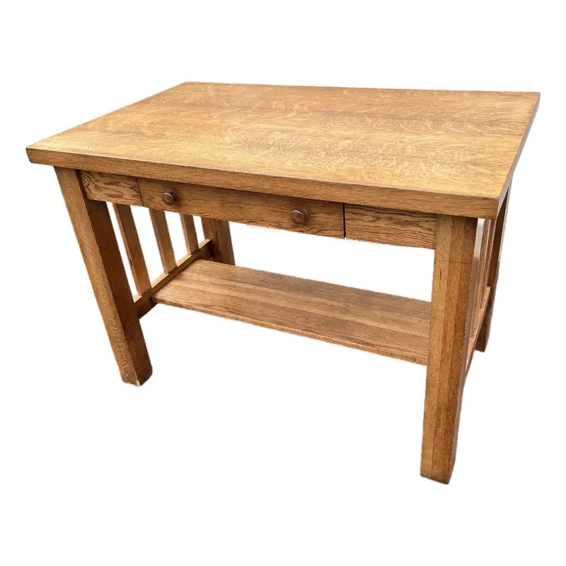 Early 1900s Arts & Crafts Oak Desk