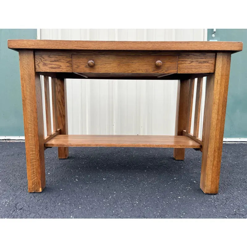 Early 1900s Arts & Crafts Oak Desk