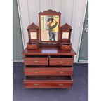 Early 1900's Victorian Eastlake Mahogany Ladies Dresser Vanity