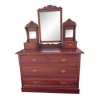 Early 1900's Victorian Eastlake Mahogany Ladies Dresser Vanity