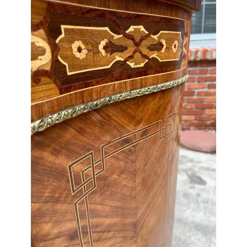 Early French Louis XV Dry Bar Cabinet or Commode- Black Marble Top